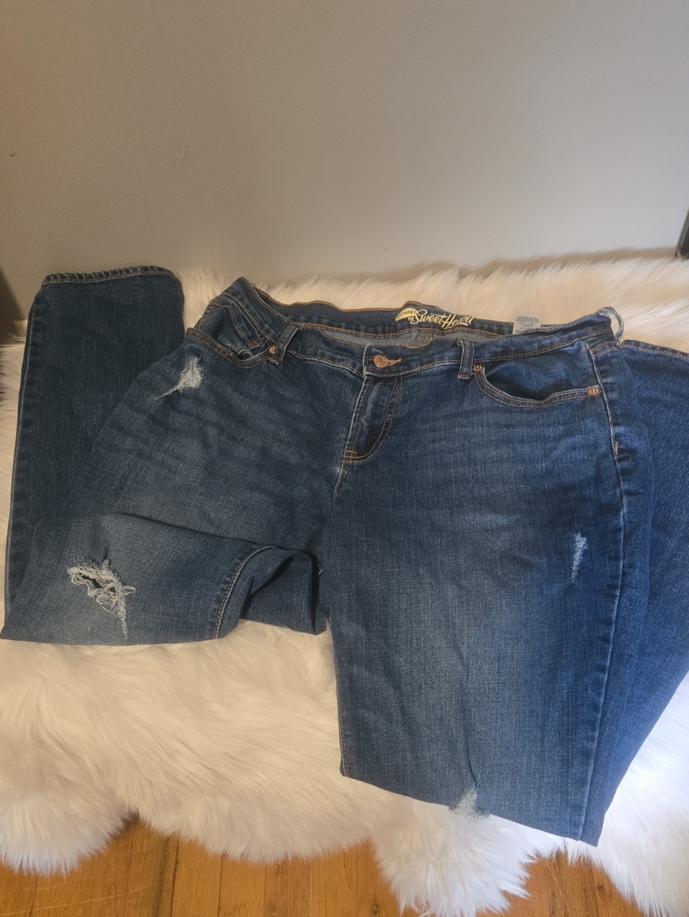 Sweet Heat Distressed Blue Women’s Jeans